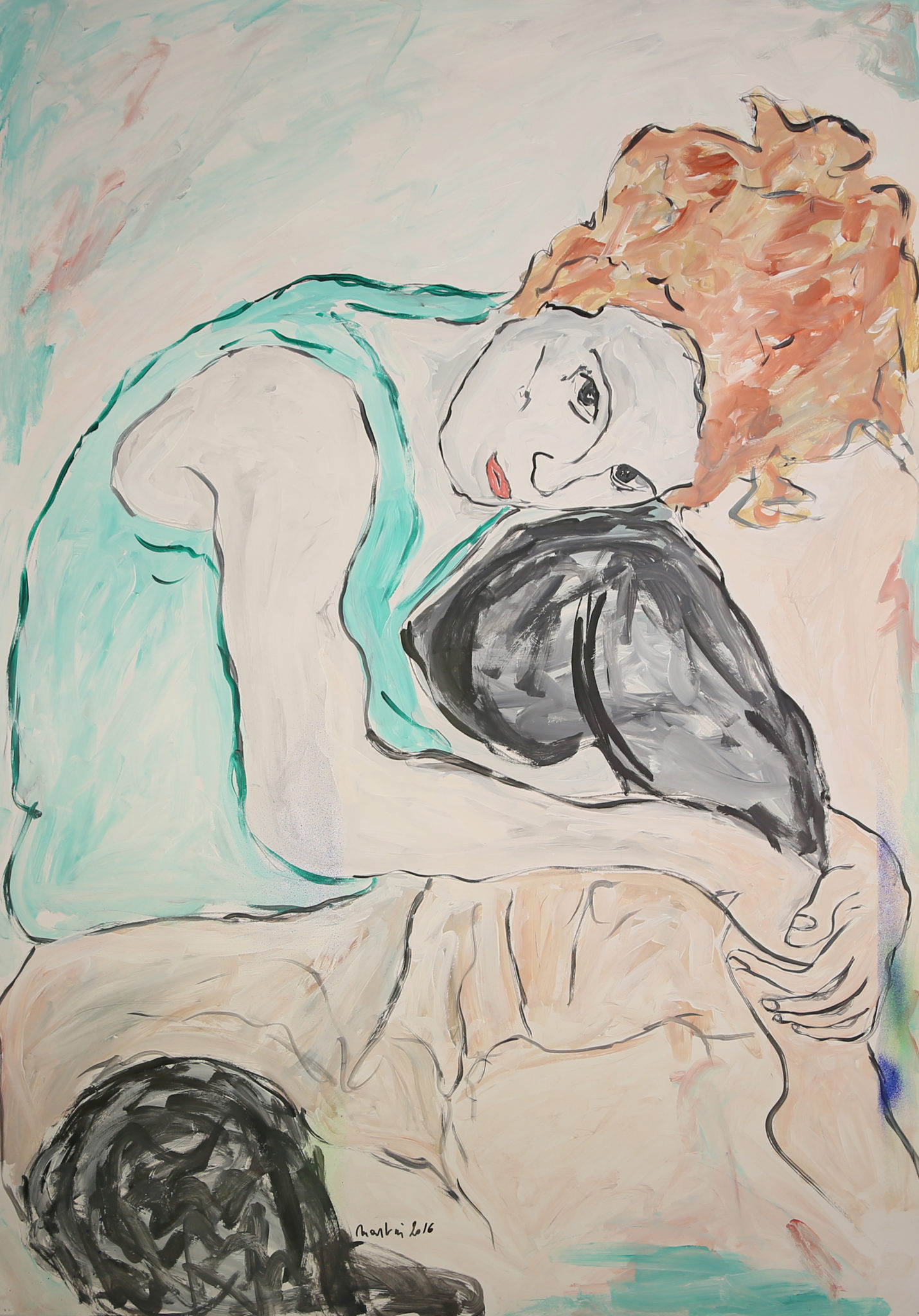 Portrait d’après Egon Schiele