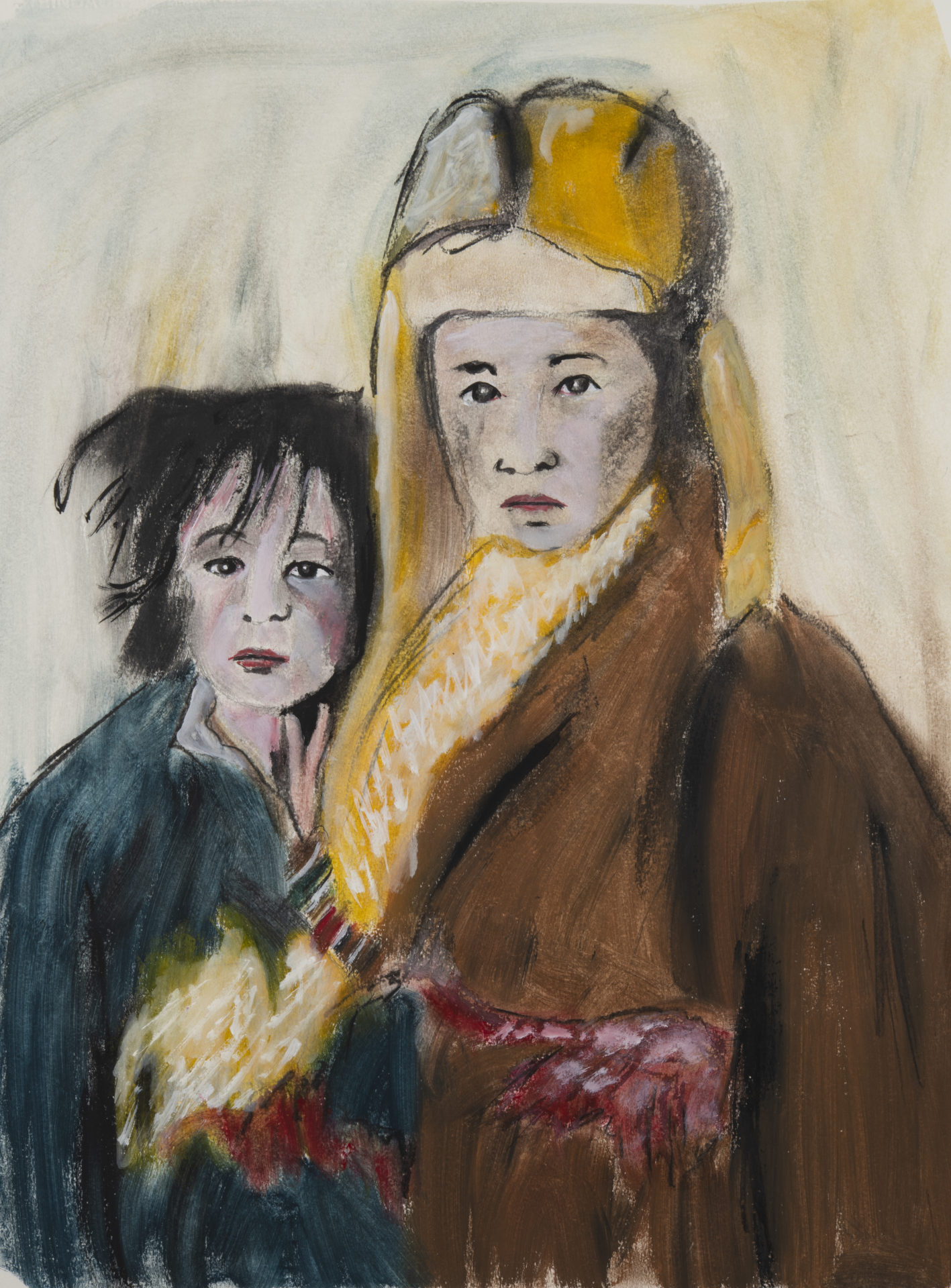 Enfants nomades au Tibet