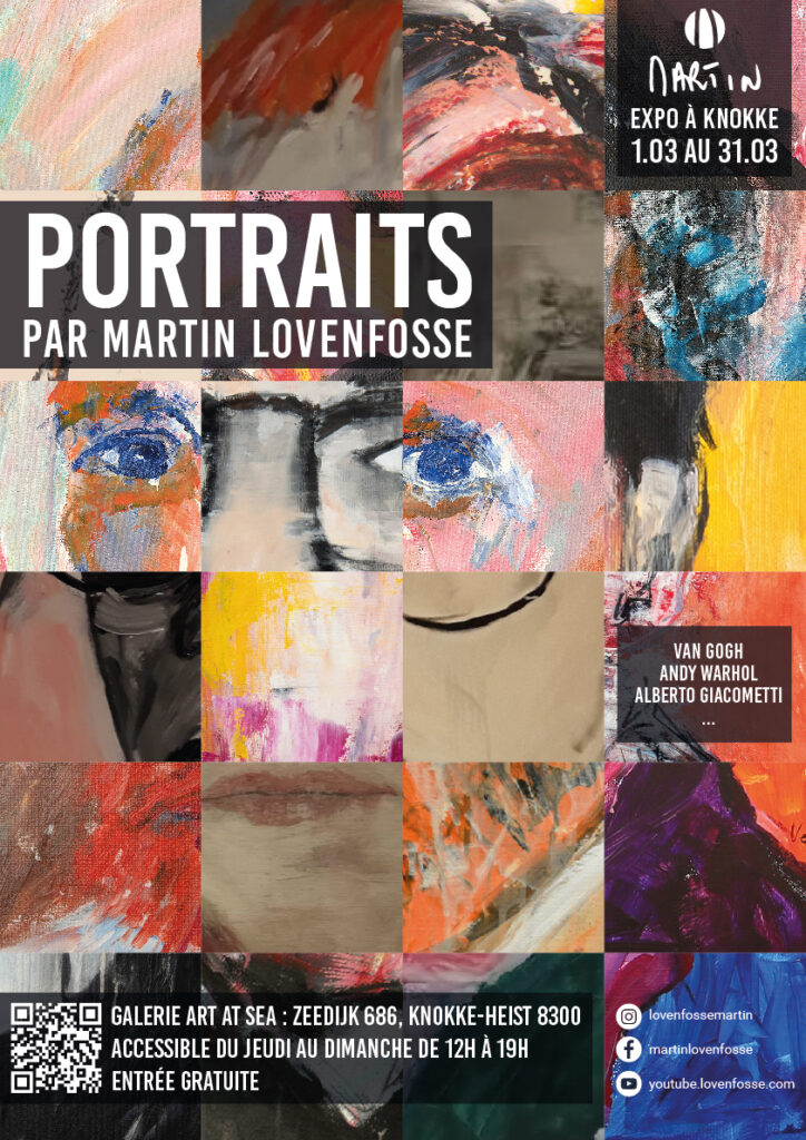 Affiche pour l'exposition, Portraits par Martin Lovenfosse